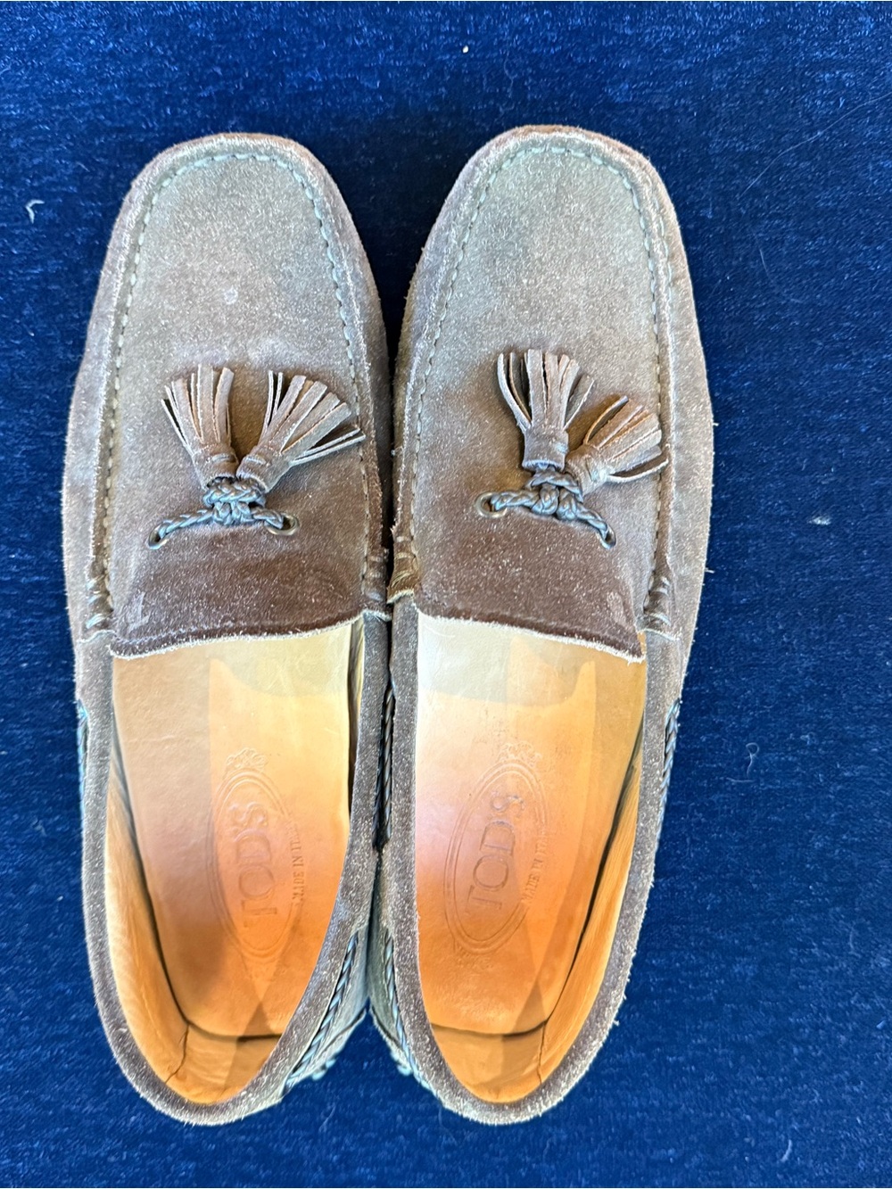 Tod's Brown Suede Tassel Loafers for Men